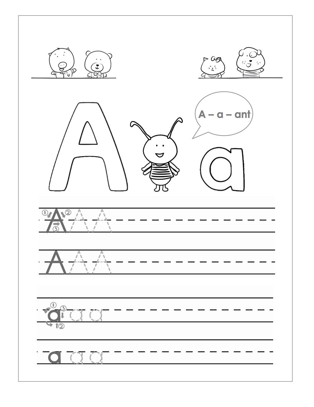 free abc printables for kindergarten